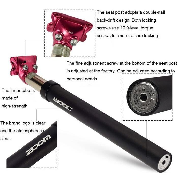 Seatpost Suspension Zoom Original Seatpost Suspensi Shock Absorber Terlaris