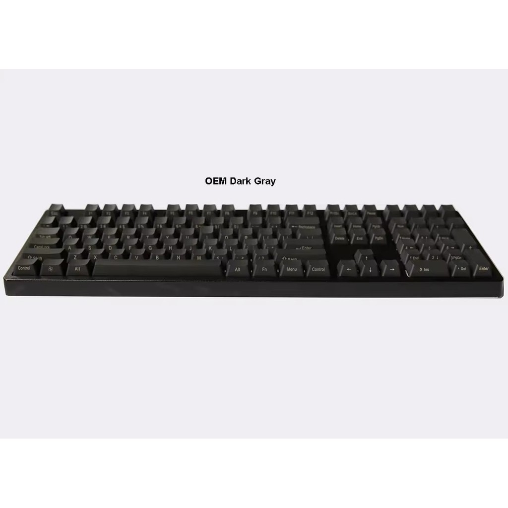 OEM Black Darkgray Gray PBT Keycaps Top Side Print Blank for Cherry MX Switches on Mechanical