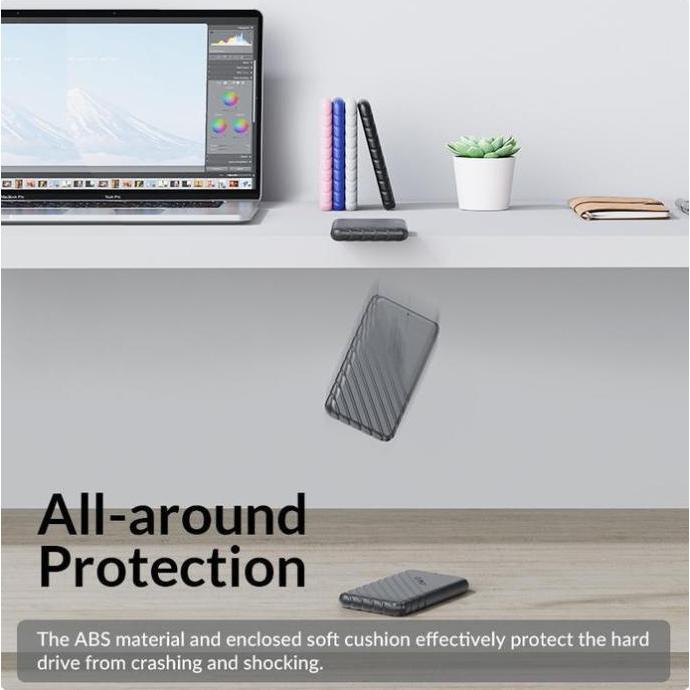 ORICO 25PW1-U3/C3 - Enclosure SATA 2.5" USB A / Type C HDD HD SSD Casing Case Dock Docking Harddisk