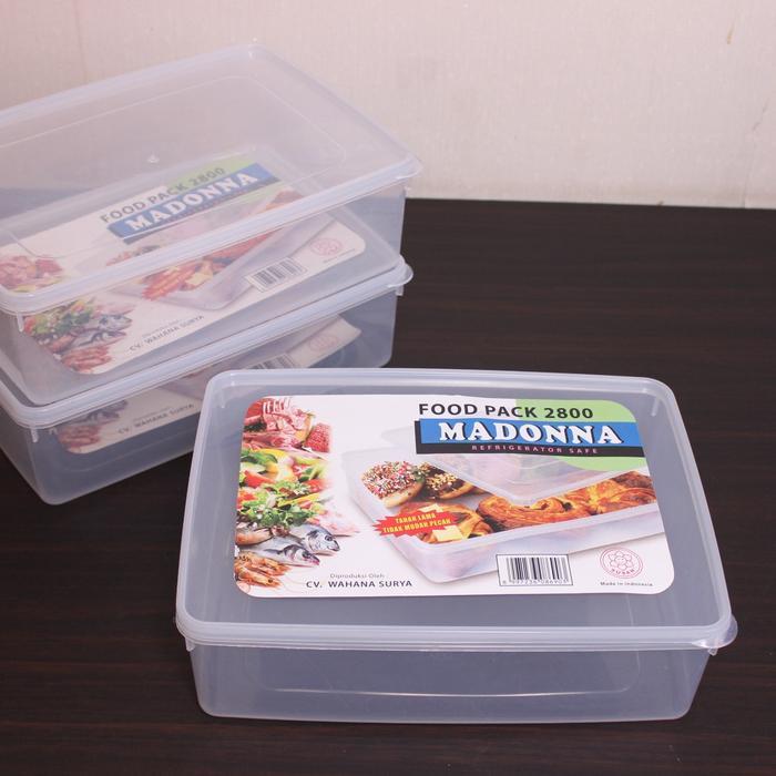 (ISI 12 PCS)KOTAK MAKANAN 2800/FOOD PACK MADONA 2800 DAN 1800 Plastik