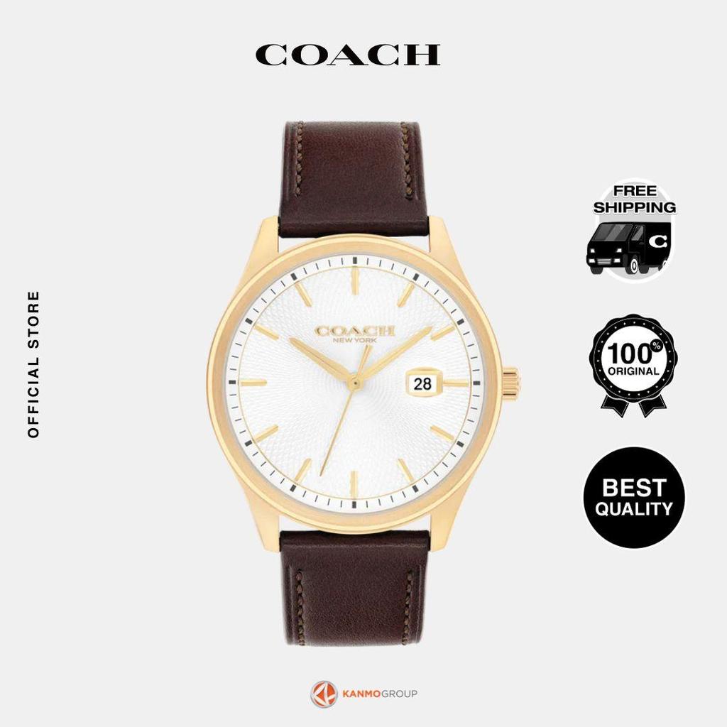 Coach Oliver Silver White - Jam Tangan Pria