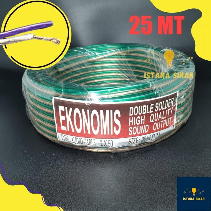 Kabel Listrik Transparan Ekonomis 1 Roll / Kabel Audio / Kabel Serabut