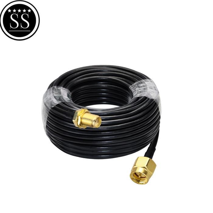 CABLE SMA MALE TO SMA FEMALE RG58/KABEL PERPANJANGAN SMA M-F 15 METER