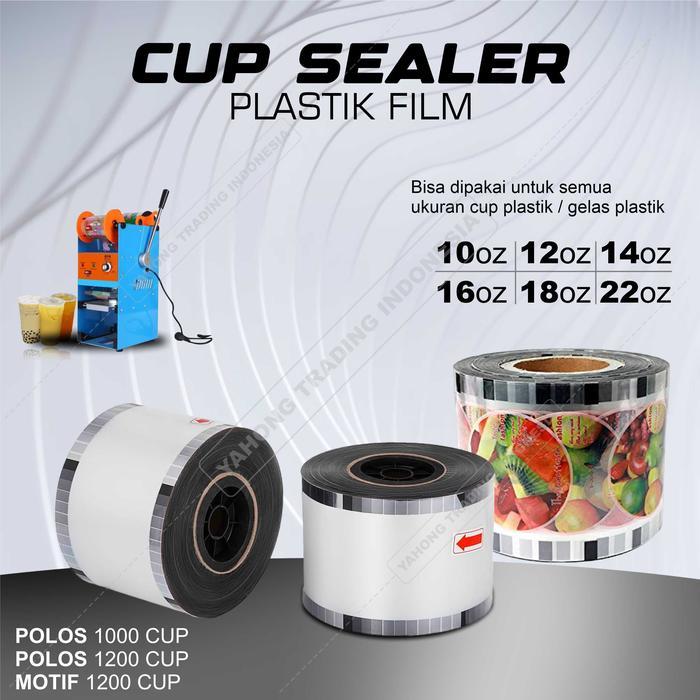 Plastik Roll LID CUP SEALER Pres Minuman 1000 1200 CUP