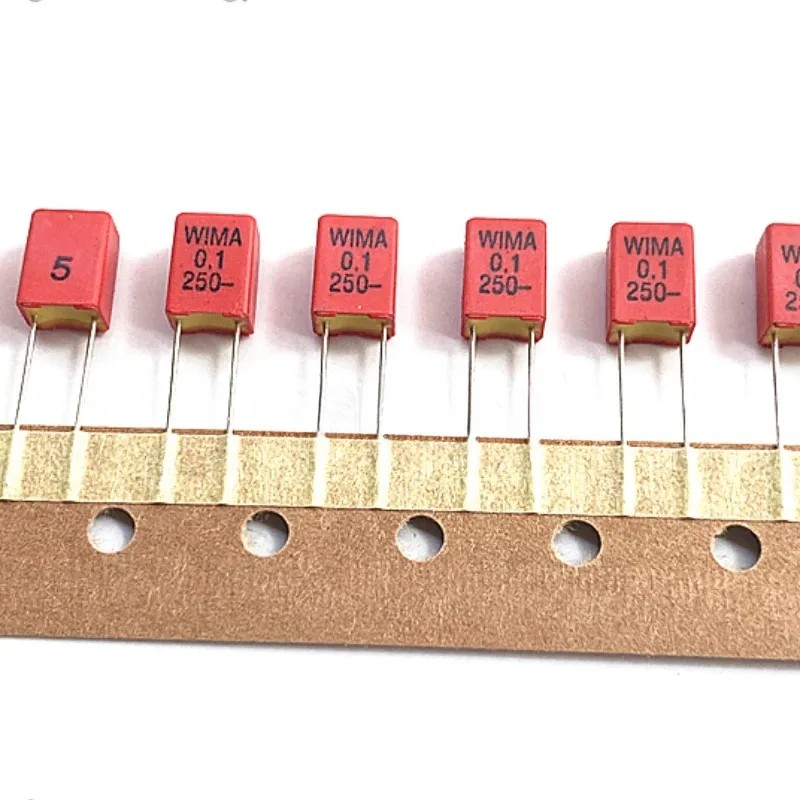 5PCS/50PCS Germany WIMA 104 250V 0.1UF 250V 100nF 104J 5% MKP2 Pitch=5mm Film Capacitor