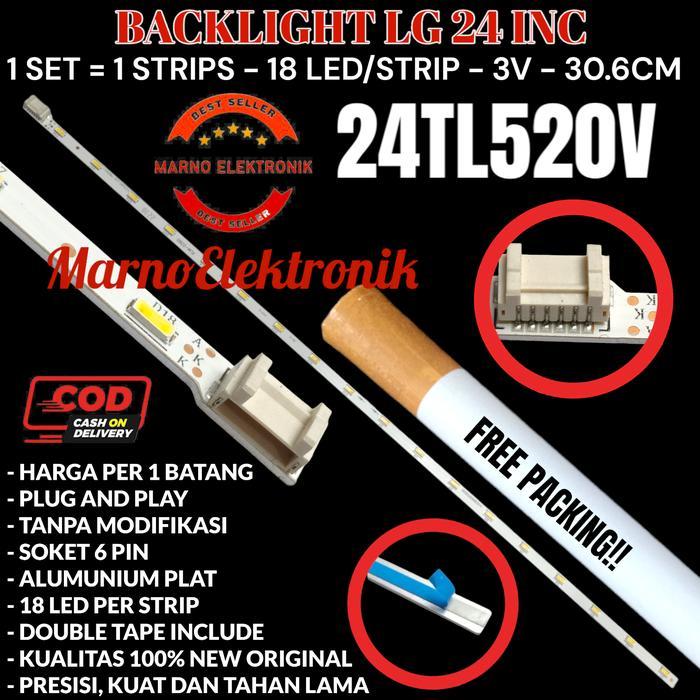 Terbaru Backlight Led Strip Tv Lg 24 Inc 24Tl520V Lampu Bl 3V 24 Inch Original