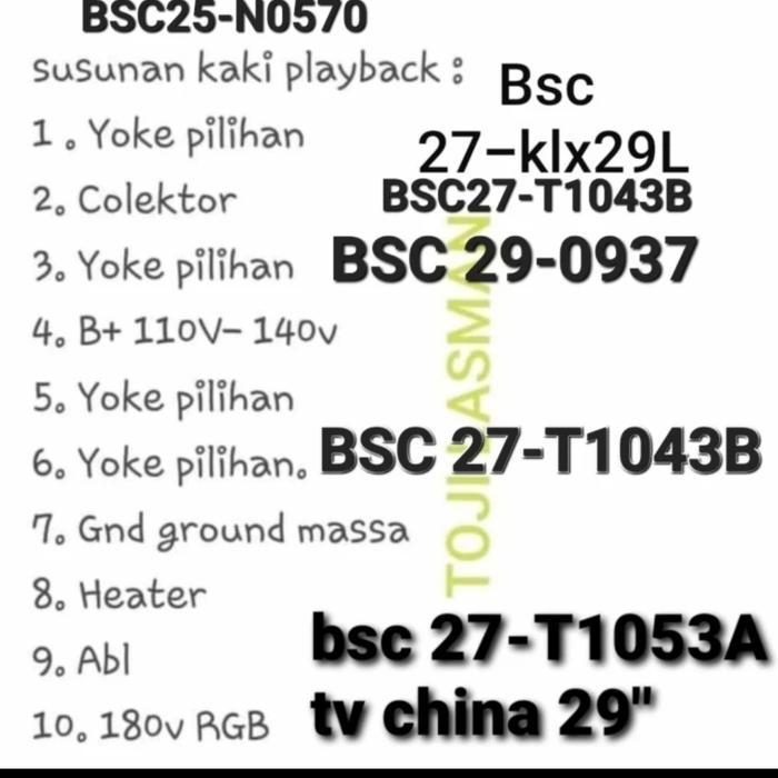 Terlaris Bsc27-05N2526 Bsc26-01N4017 Bsc27-Klx29 27 29 Tv Playback 01N4017