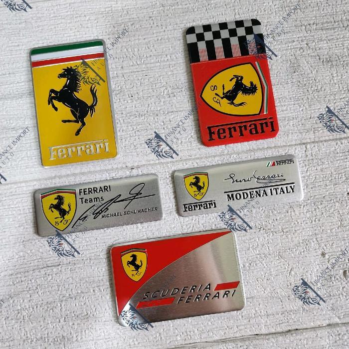 Emblem 3D Alumunium Ferrari By Michael Schumacher Modena Italy Scuderia Sticker Plat Ferrari
