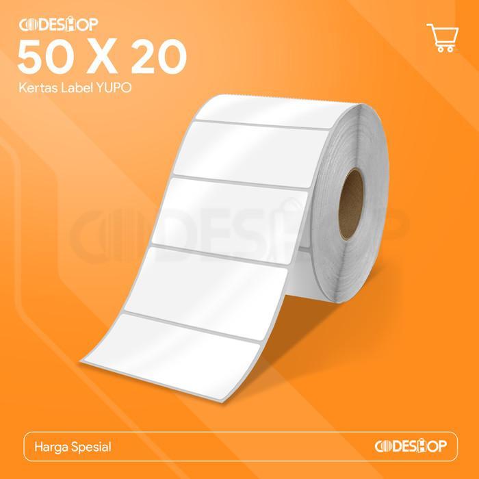 Label Yupo 50 x 20 / 50x20 mm / 50x20mm 1 Line 1000 pcs Stiker