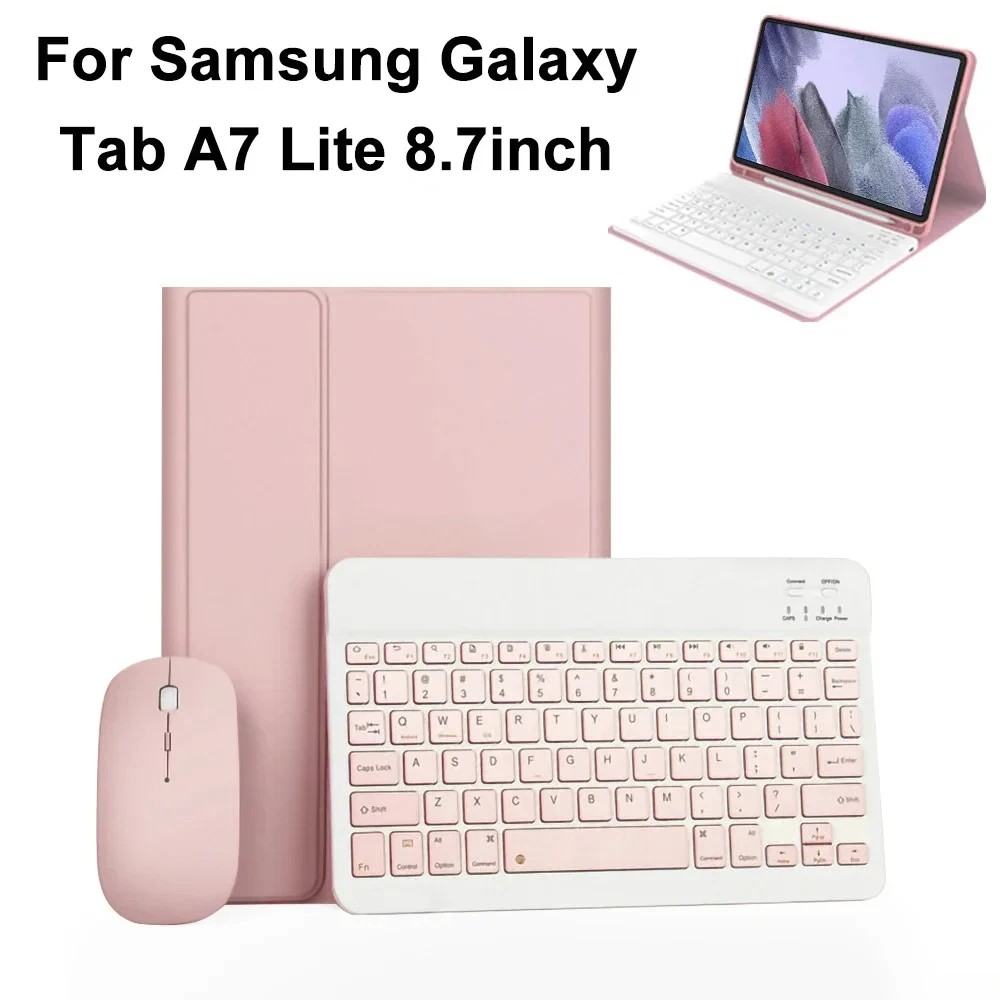 For Samsung Galaxy Tab A7 Lite 8.7 Inch Case, Detachable Keyboard Case for Tab A7 Lite