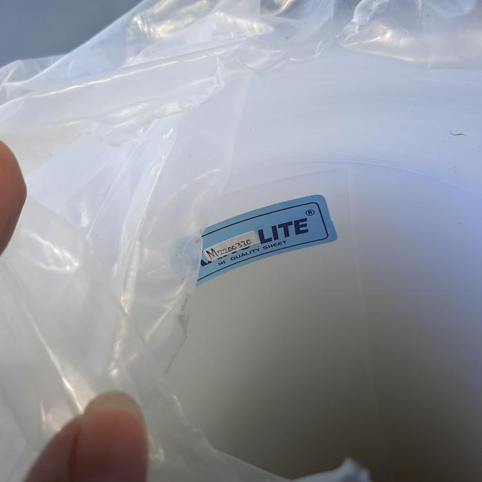Fiber Pagar / Penutup pagar Putih Polos Kanolite TEBAL (0,8mm)