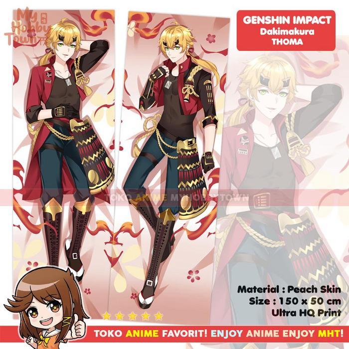 Sarung Bantal Anime Dakimakura Genshin Impact : Thoma Husbu