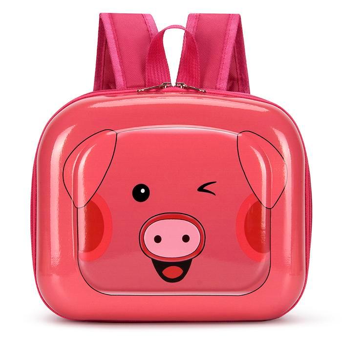 KEDAIBUTIK (470) Tas Ransel Anak Terbaru / Unisex / Tas Karakter Smile - Rose Red Piggy