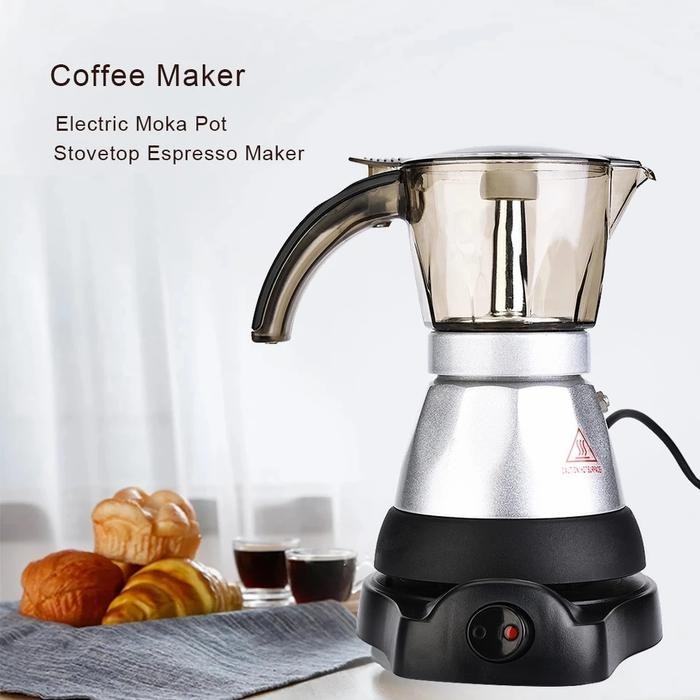 

MOKAPOT ESPRESSO COFFEE MAKER STOVE TOP ELECTRIC 3 CUPS