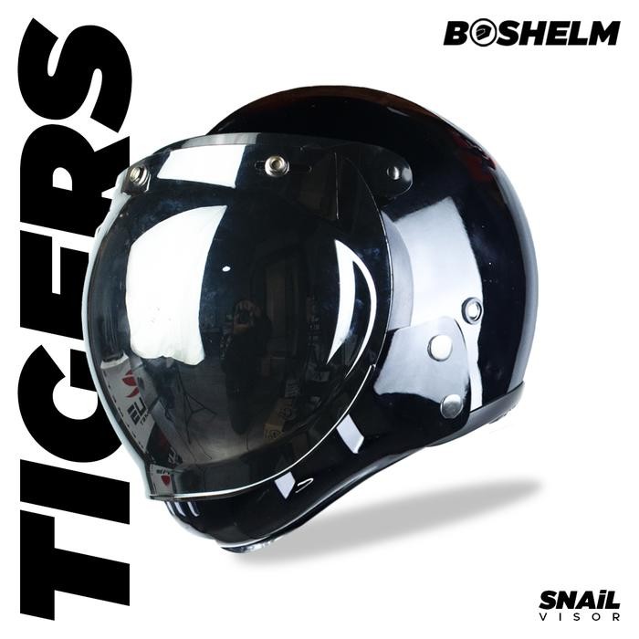 Helm Cakil Modular Tigers Kaca Snail Helm Retro Full Face Sni