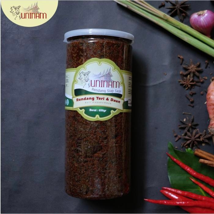 

Stok Baru Rendang Teri & Daun 650 gr Uninam