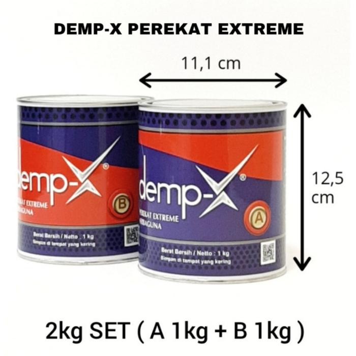

LEM DEMP-X DEMPX PEREKAT EXTREME SERBAGUNA 2KG ( WARNA KREM )