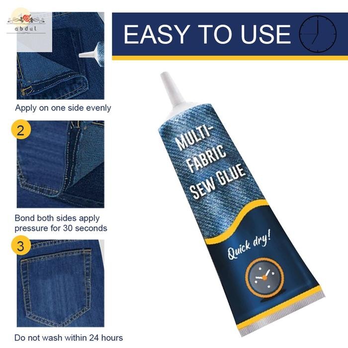 

STITCH LIQUID MULTI-USE FABRIC ADHERE FAST TACK DRY SEW GLUE JEANS