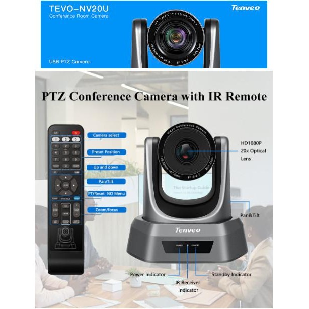 Afud Terang Jaya Tenveo Camera Nv20U / Nv20A 20X Ptz Fhd 1080P Conference Garansi Resmi