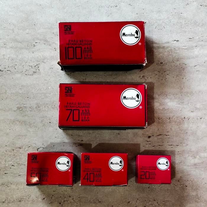 PAKU BETON HITAM MARABU 120MM - PAKU TEMBOK / KAYU 12CM