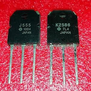 J555 K2586 2Sj555 2Sk2586 Mosfet Hitachi Sepasang 60A 60V To-3P Transistor Fet 2Sk 2586 2Sj 555