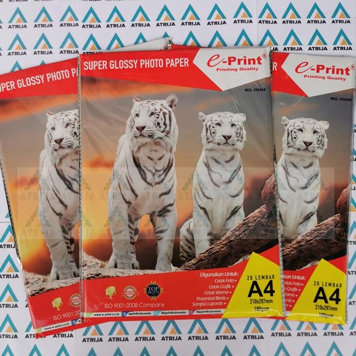 

Pilihan- Kertas Foto A4 Super Glossy Photo Paper E-Print