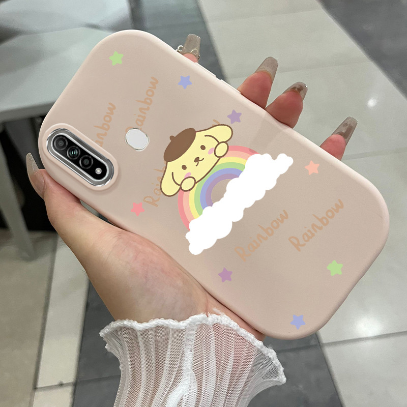 Casing Hp Untuk OPPO A31 2020 A8 Case Casing Silikon Softcase HP Ponsel dengan Desain Rainbow dan Ka