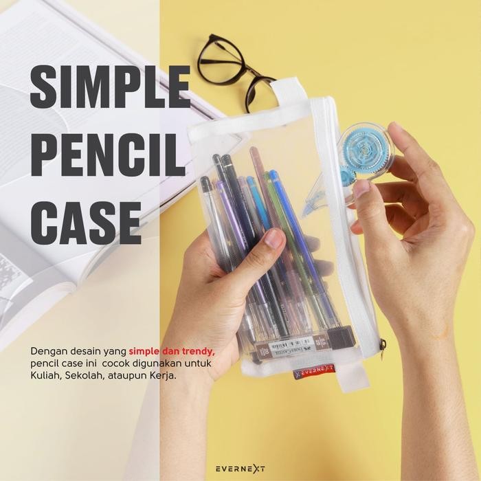 

EVERNEXT - Pencil Case Kano Tempat Pensil Sekolah Kuliah Pouch Alat Tulis Kantor