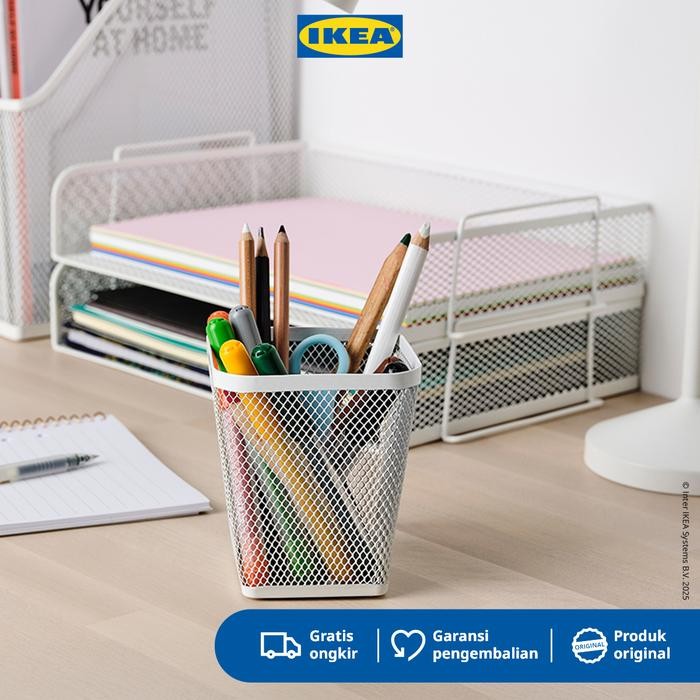 

IKEA DRONJONS Tempat Pulpen 11x11x10cm Wadah Logam Penyimpanan