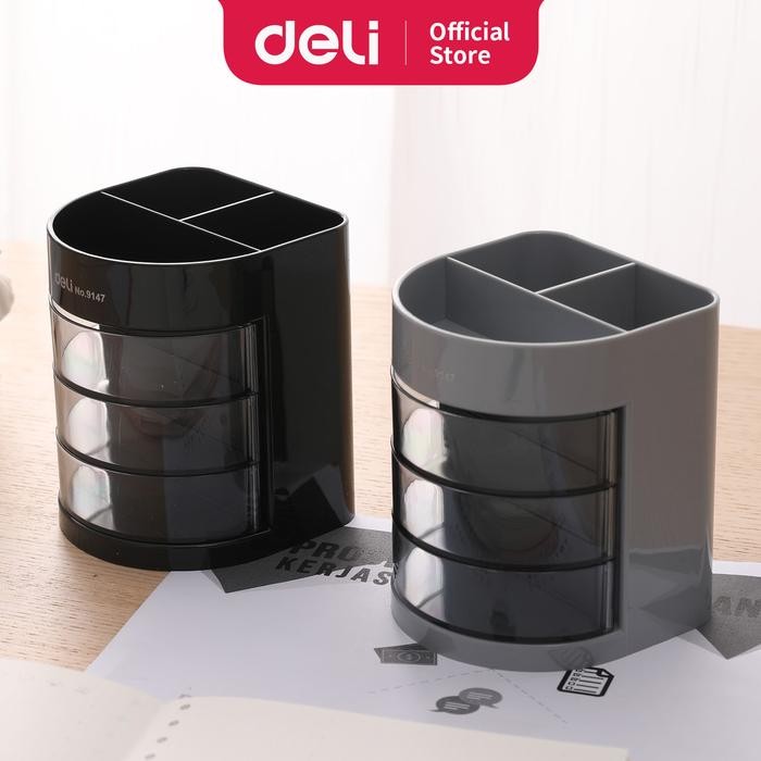 

Deli E9147 Tempat Alat Tulis-PS Desk Organizer 6 Comp.