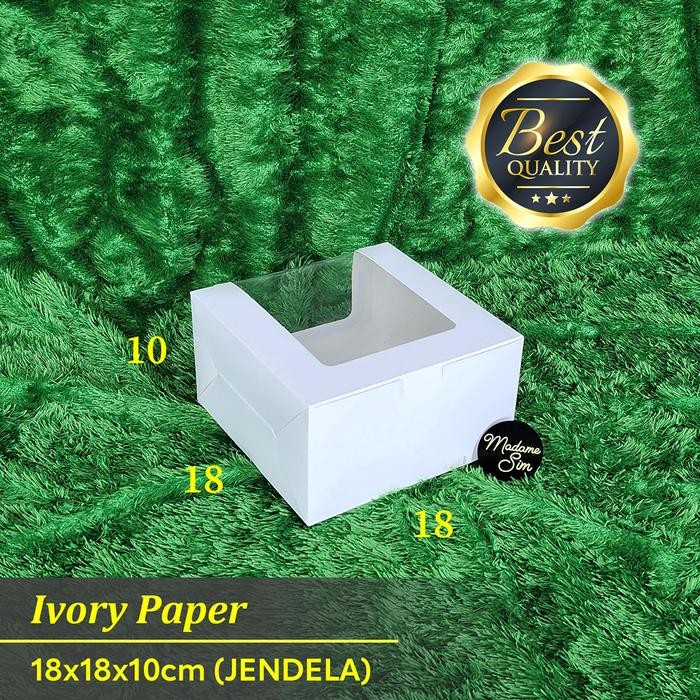 Box Ivory - Box Hampers - Kotak Bolu - Dus Roti 18X18X10 (Jendela)