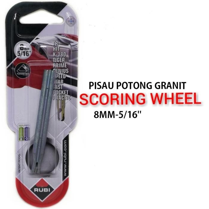 Mata Pisau Granit Dorong Pemotong Keramik Manual Rubi 8Mm 5/16 Inch