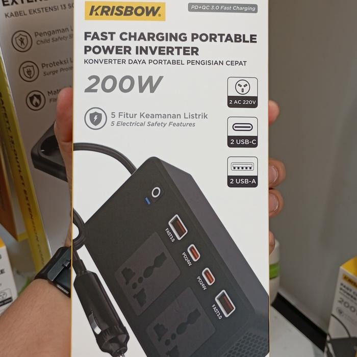 Krisbow Power Inverter 200 Watt Dengan Usb