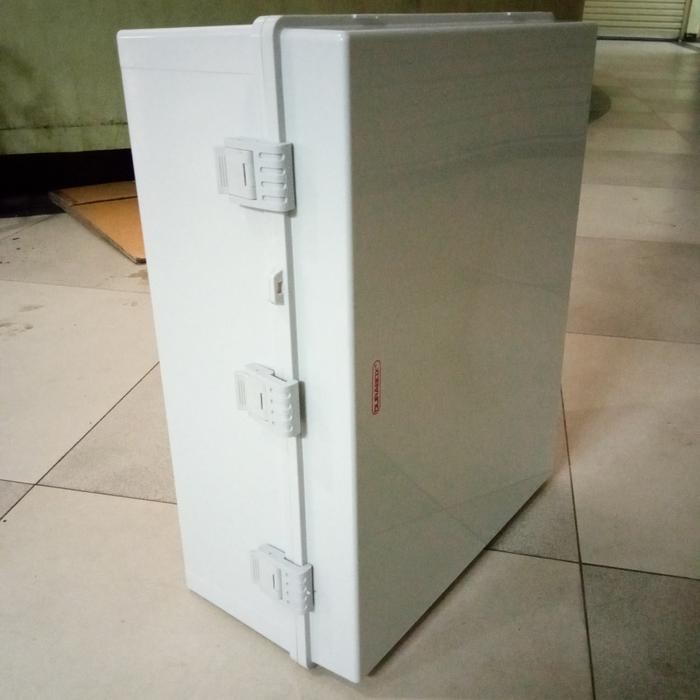 "Box Panel Plastik ABS 400x600x220 Abu-abu + Base Plate Durabox"