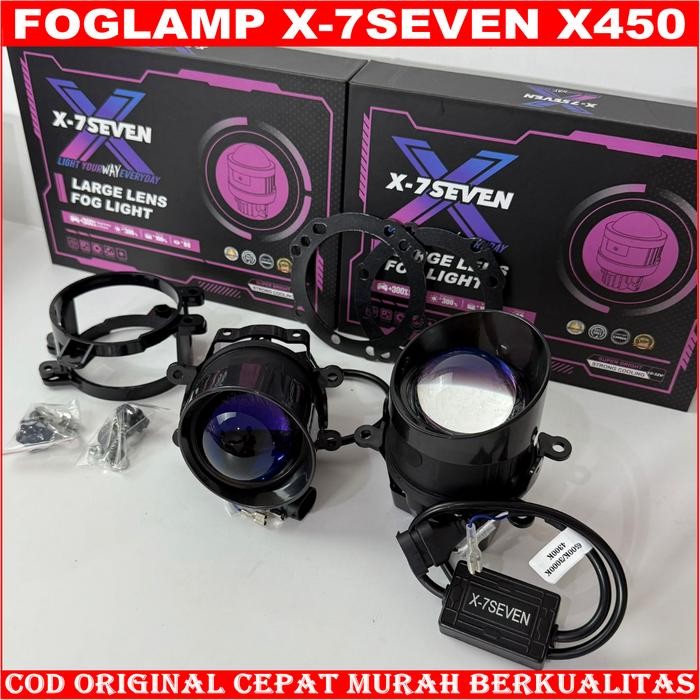 X-7SEVEN - ORIGINAL BILED FOGLAMP 3 WARNA 3 INCHI BLUELENS X-7SEVEN X450 BILED FOGLAMP UNIVERSAL