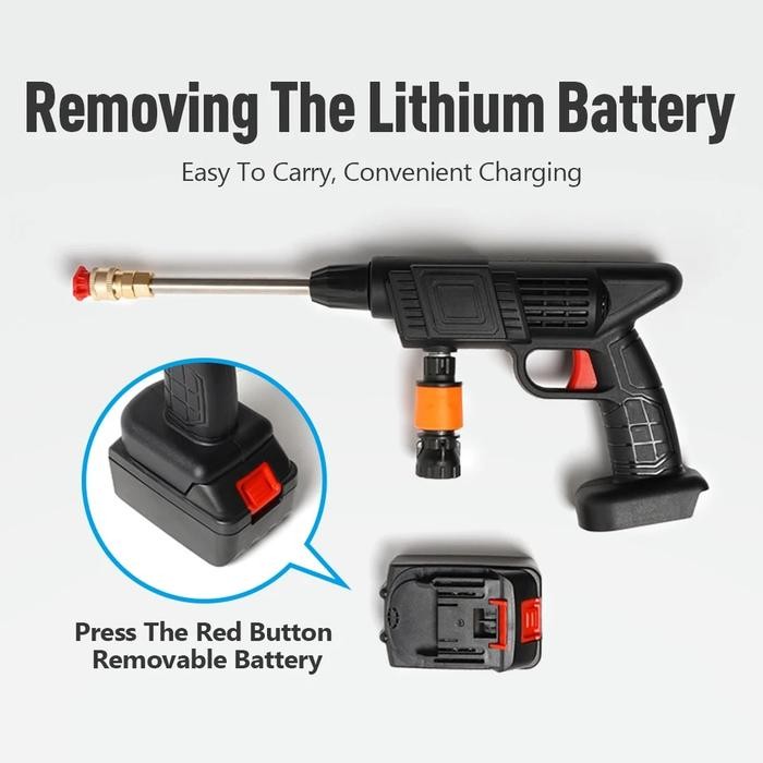 Terbaik Set Alat Cuci Mobil Motor Portable Jet Washer Cuci Steam Spray Gun Cas 100% Ori