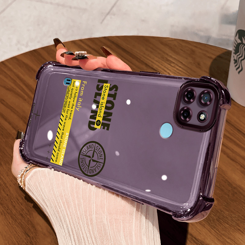 Casing Hp untuk Realme C21Y Realme C25Y C21 C15 Case Bisnis Kasing airbag Kesing Silikon Tipis  Soft