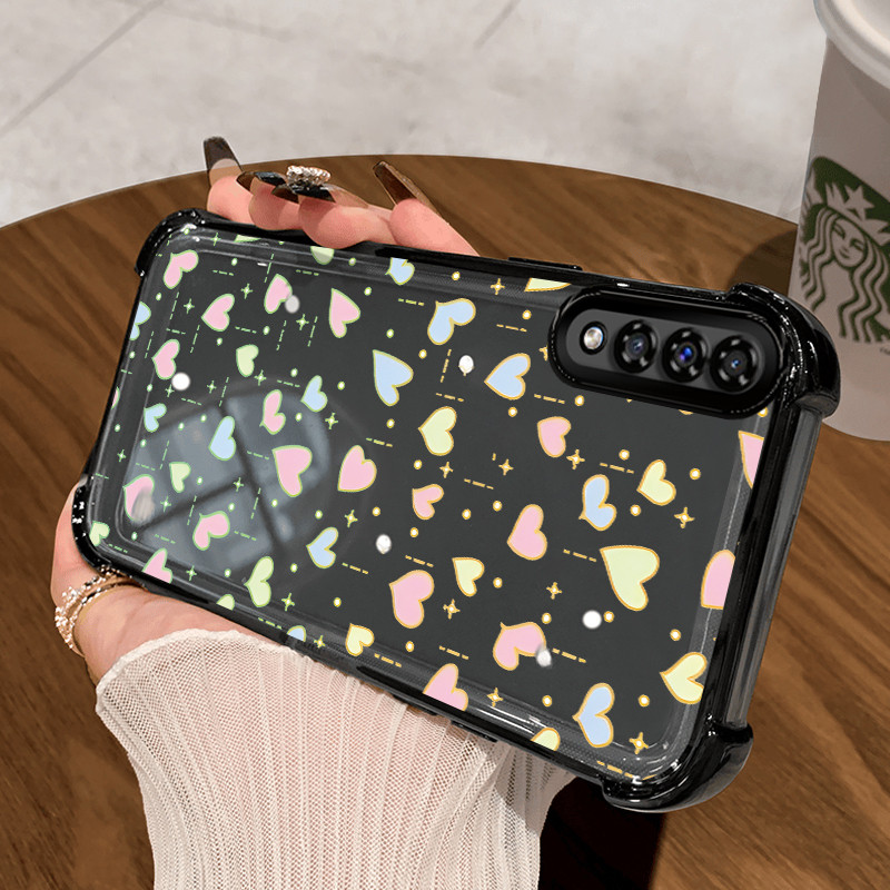 Casing Hp untuk Samsung A50 A50s A30s Case Hati Berwarna Kasing airbag Kesing Silikon Tipis  Softcas