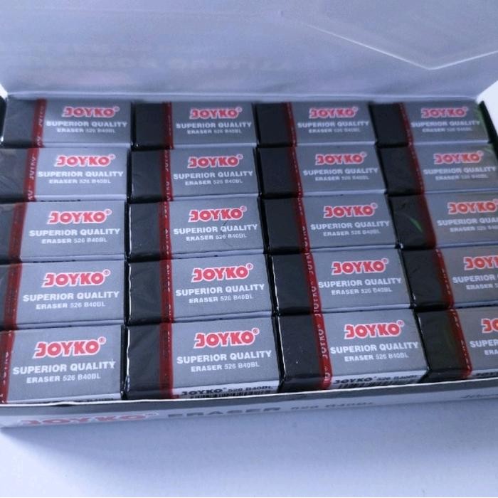 

New (40 pcs/1kotak) Penghapus joyko eraser hitam putih/ Alat tulis sekolah/ penghapus pensil