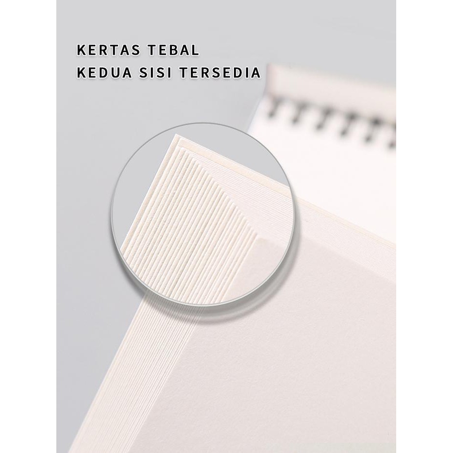 

New Buku skets/Buku Gambar A4/A5/A6 Vertikal Jilid Spiral, 30 LEMBAR , Dapat Dibalik 360