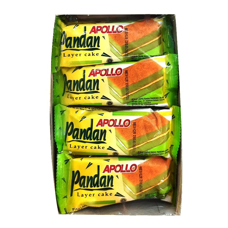 

S75490 APOLLO PANDAN LAYER CAKE 144GR (8X18GR) TRAY MAJU BERSAMA (20250910)