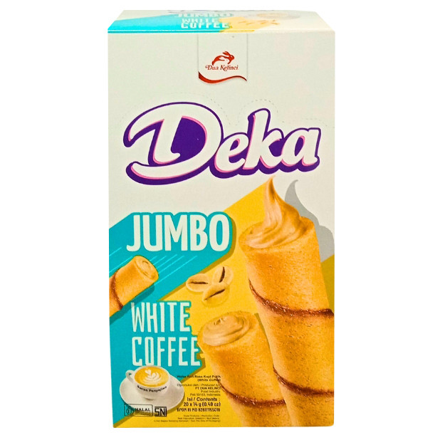

S33971 DEKA JUMBO WHITE COFFEE WAFER 20X14GR BOX MAJU BERSAMA (20250910)