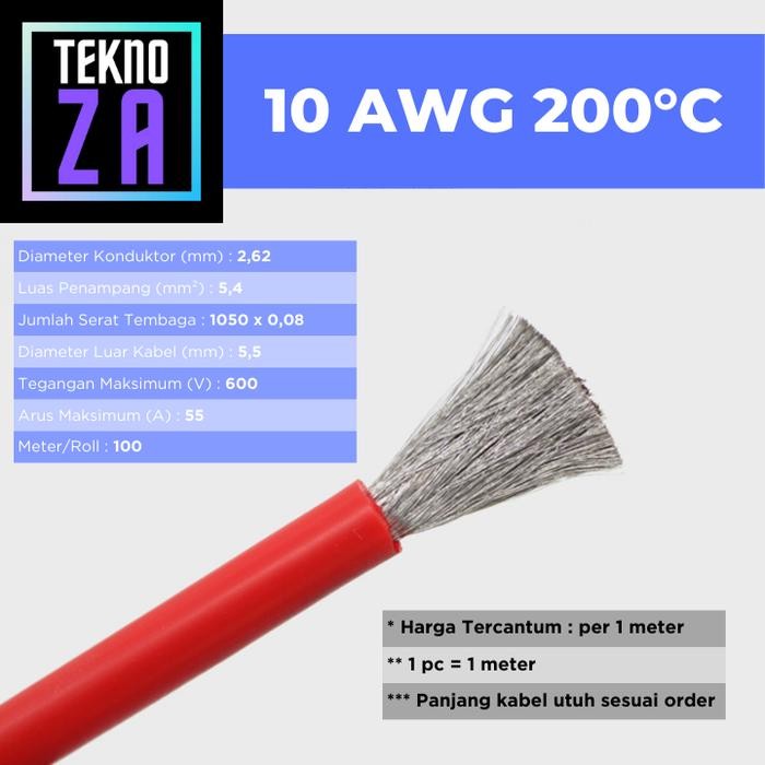 Pilihan- Kabel 10 Awg Silicone Premium Super Fleksibel & Tahan Panas