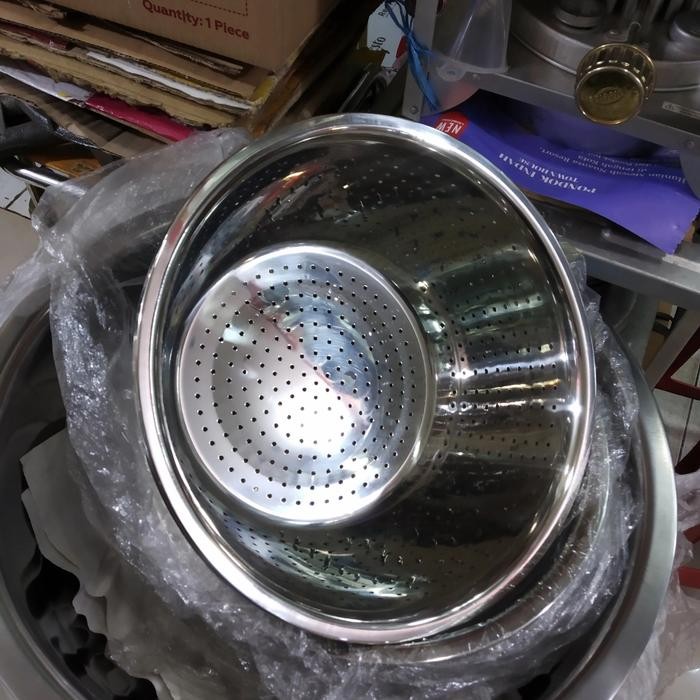 TERBARU baskom bolong stainless 30 cm