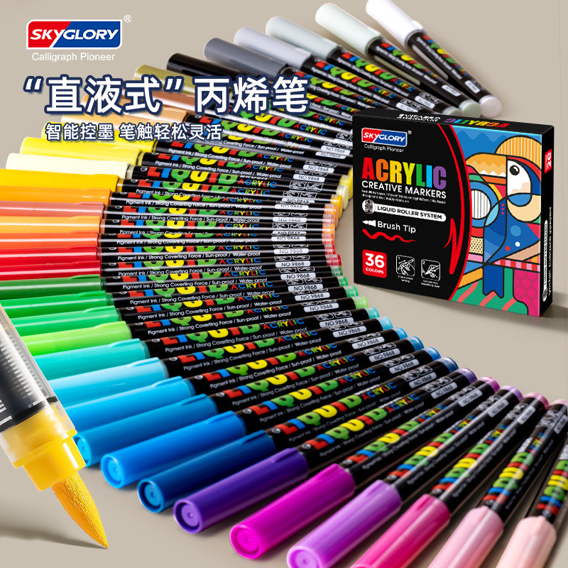 

Spidol Warna Akrilik Soft Tip - Paket Kotak 12/24/36 Warna - Spidol Anak, Spidol Tumpuk Warna, Spidol Pewarna Kertas |9U9SOMJM|