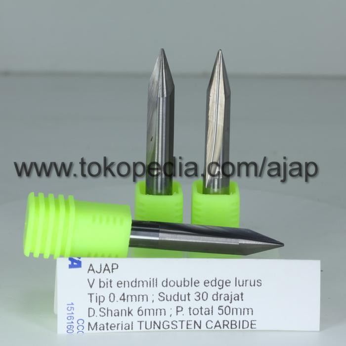 Best Seller Mata Router V Bit 2F 6Mm 30 Derajat Slot Double Edge Akrilik Plastik