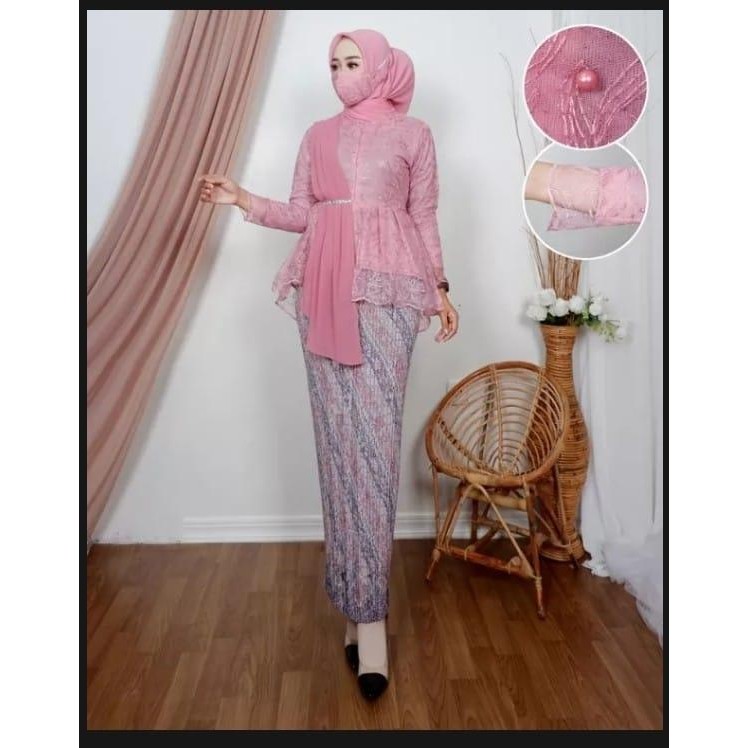 Pilihan- Setelan Kebaya Selendang Aurel Kebaya Aurora Modern Atasan Kebaya Tile Slayer Tile