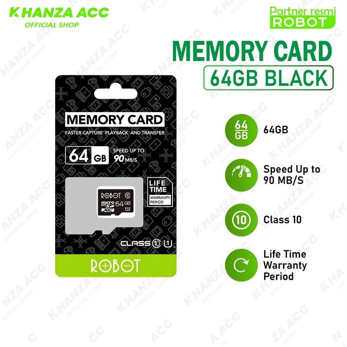 Pilihan- Robot Kartu Memori Hp Micro Sd 64Gb Class 10 Memory Card Original Bergaransi Resmi