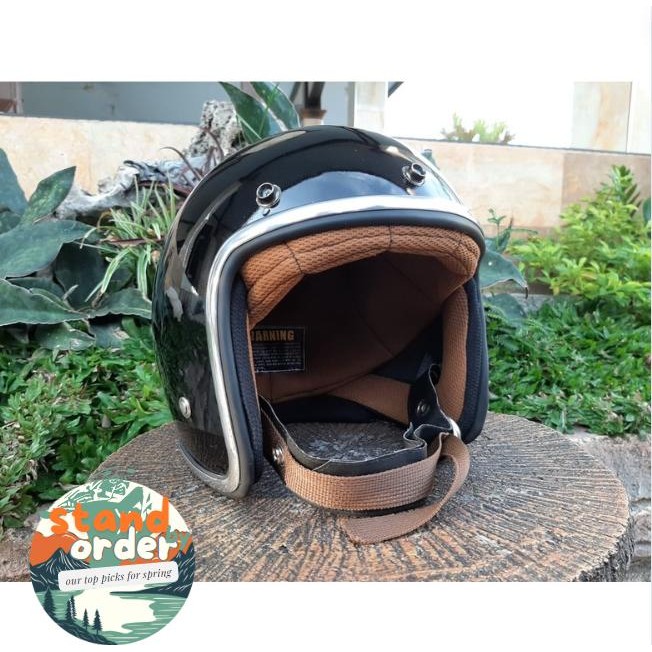 Helm slim head custom busa coklat laki-laki perempuan remaja keren terbaru murah Onehelmetshop-helm 