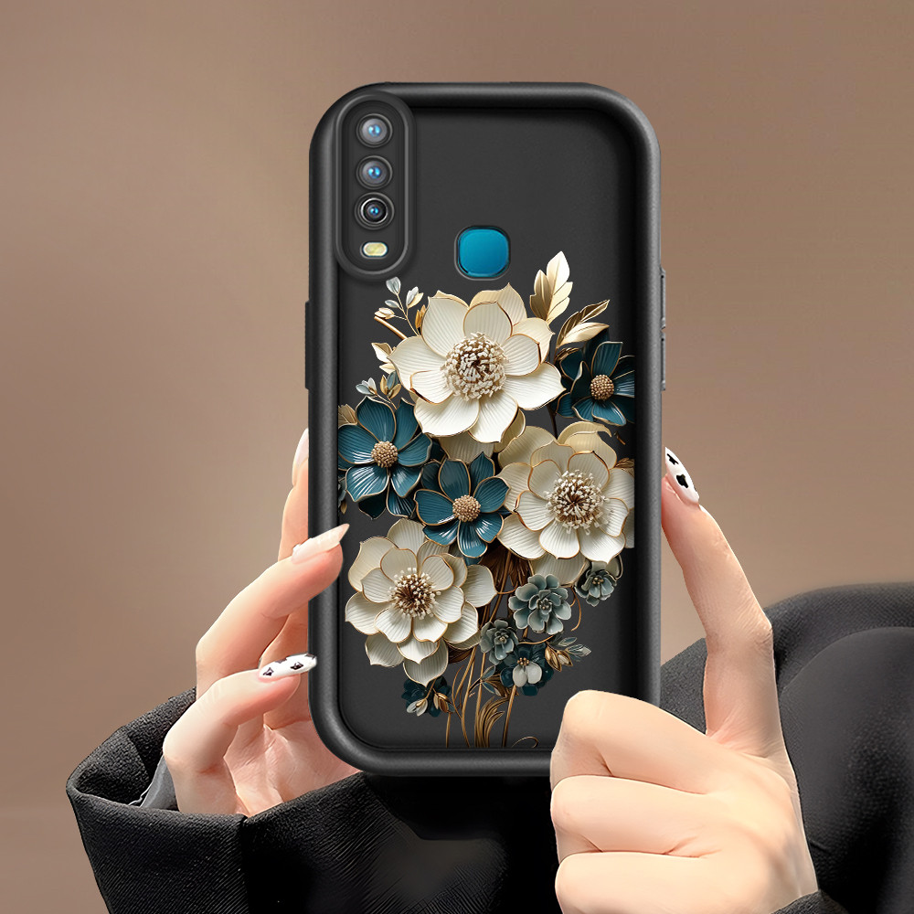 Casing Hp Untuk VIVO Y12 Y15 Y17 1902 Phone Case Softcase Soft Bunga Cassing 2289 TY